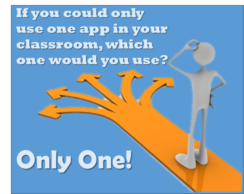 Greycroft1's tweet photo. If you could only use one app in your classroom, which one would you use?
Twitter Chat: #WUEDT6020 https://t.co/gGPI4upW6L