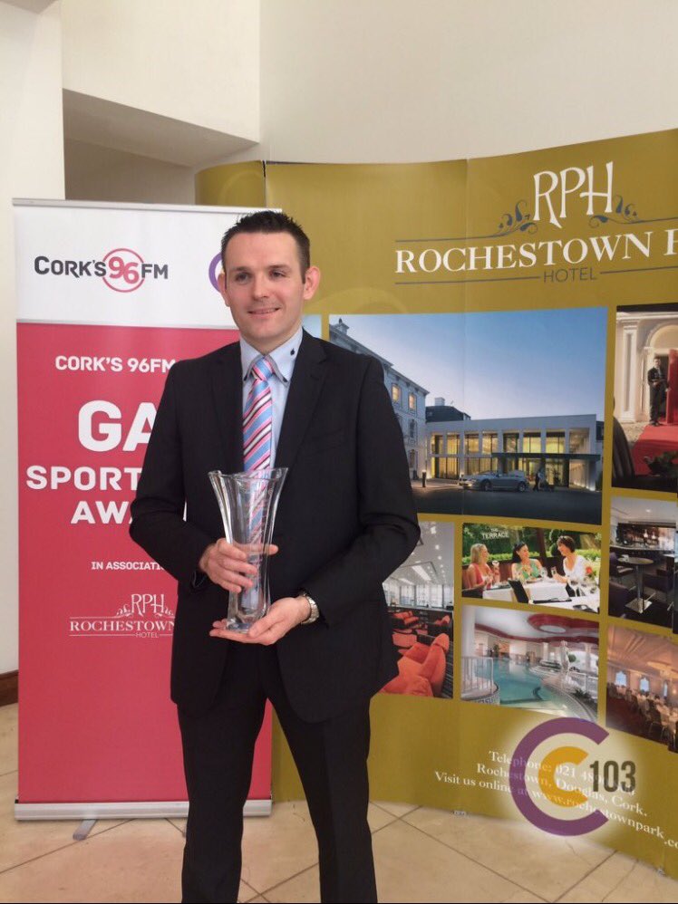 PaudieP's tweet photo. Delighted  @daviddrummond16 coach Coachford Coll @Munsterpps Sen B F champs s Jan winner of the @C103Cork &amp; @Corks96FM @RochestownPark SSOTM https://t.co/arLohl7HIP