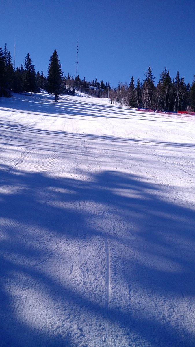 rickielevans's tweet photo. You know you picked the right day to ski when you look up the run and see this. #terrypeak #onlyoneshere https://t.co/1nb5psAP3T