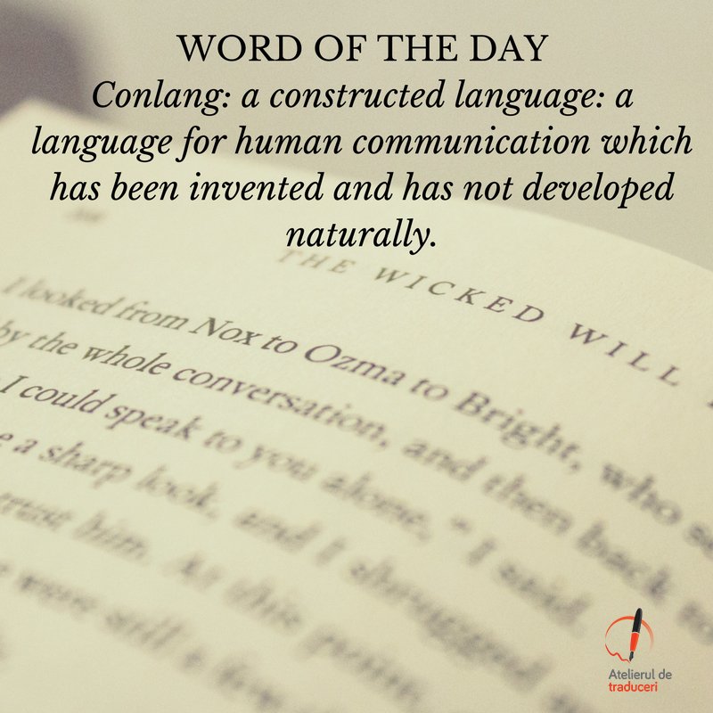 StudioTranslate's tweet photo. #WordoftheDay #atelieruldetraduceri #translatestudio #conlang https://t.co/PwYZNFu823