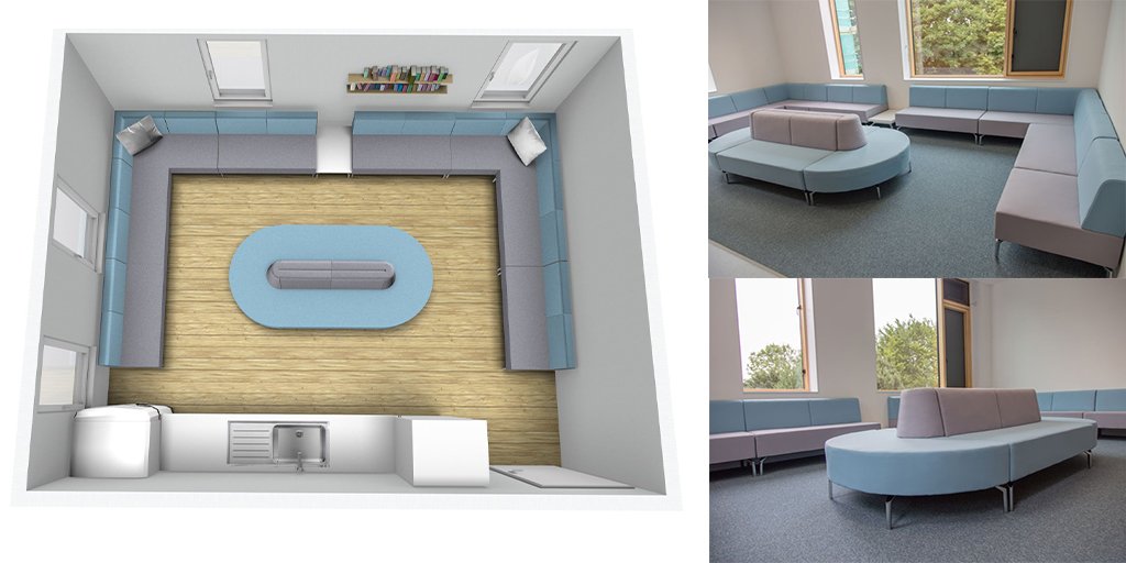 OceeDesign's tweet photo. It's important to create great staff rooms for all our hard working teachers  a place to relax and take a break #planning @WarrensOffice https://t.co/VYuZ8QEhko