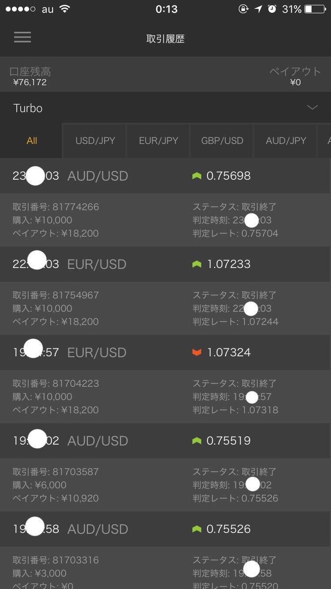 Ran_1153's tweet photo. 昨日からリアルマネーで始めた
トレード仲間の方
初日で

💰30,000円 → 76,172円

すごい😳
この方デモトレードですごく練習してたから、初日に結果出て凄く嬉しい！！💗

これからも基本のルール守って、自分なりのルールもできてきたら、もっと稼げるようになるだろうな🎵 https://t.co/7XBa4xzsXO