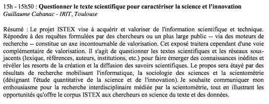 Guillaume Cabanac ⟨here and elsewhere⟩ (@gcabanac) on Twitter photo Exposé JÉ le 09/03 « valorisation et gestion des données de la recherche » à <a href="/universite_uppa/">Université de Pau et des Pays de l'Adour (UPPA)</a> irit.fr/~Guillaume.Cab… cadre du @Projet_ISTEX Exposé JÉ le 09/03 « valorisation et gestion des données de la recherche » à <a href="/universite_uppa/">Université de Pau et des Pays de l'Adour (UPPA)</a> irit.fr/~Guillaume.Cab… cadre du @Projet_ISTEX
