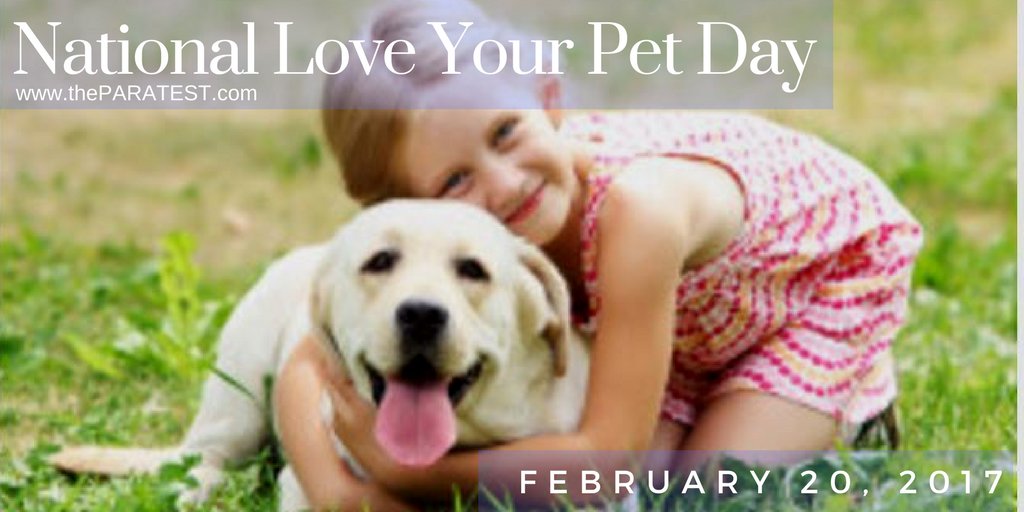 paratest's tweet photo. Happy National Love Your Pet Day from #PARATEST! #welovepets #NationalLoveYourPetDay https://t.co/DzY2dtJr2M