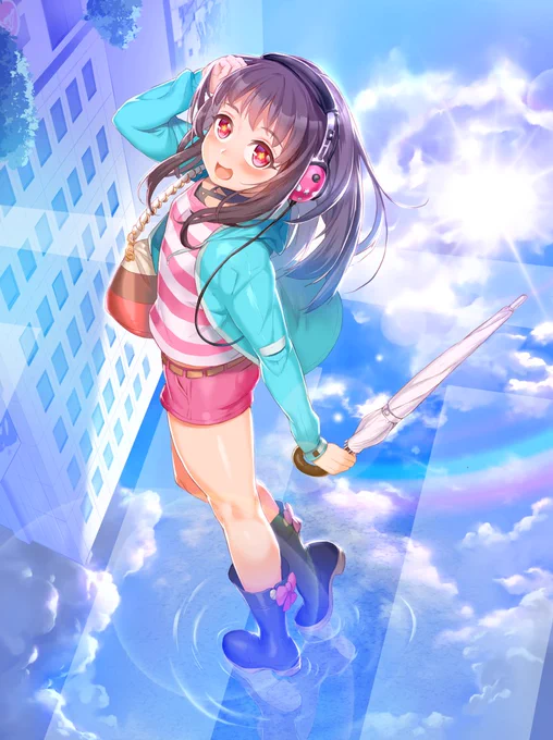 [画像の復元」昨年描いたギャングロードジョーかーのカードイラストです。シュップルというアイドルぐるっぷのリーダーである羽藤リリさんの日常。進化版 