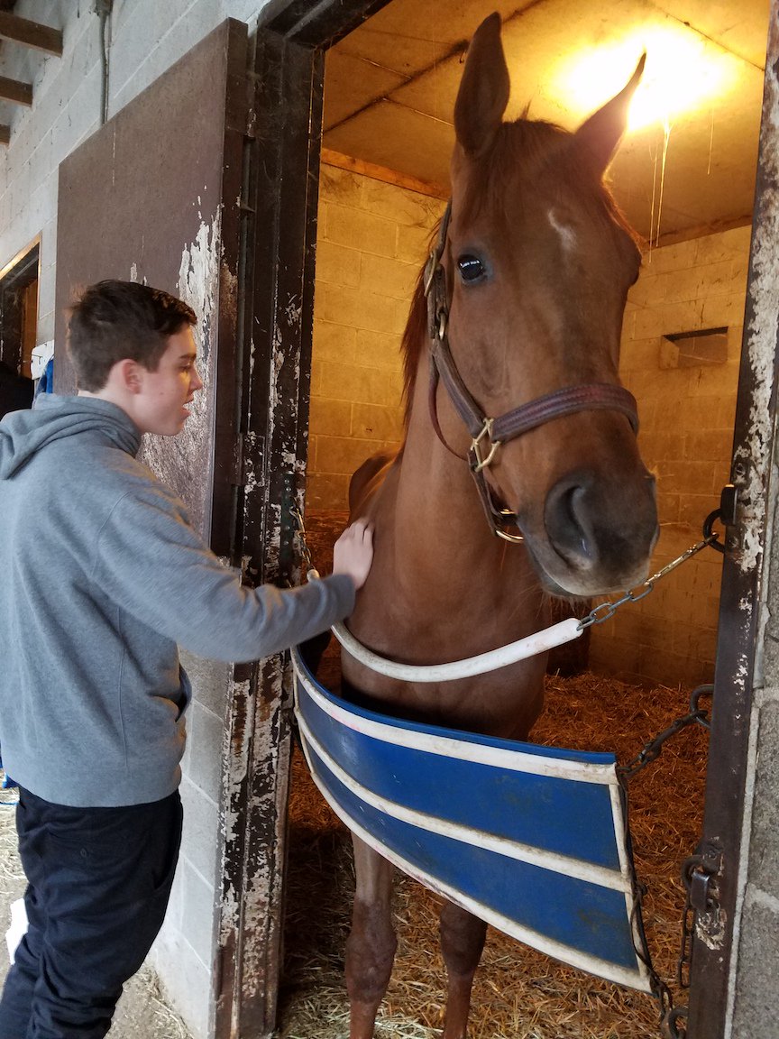 WasabiStables's tweet photo. Great to see Jake hanging out at @PimlicoRC w/ @WasabiStables 's #SmartAlex - #horseracing in @MarylandTB https://t.co/4G6me0udZb