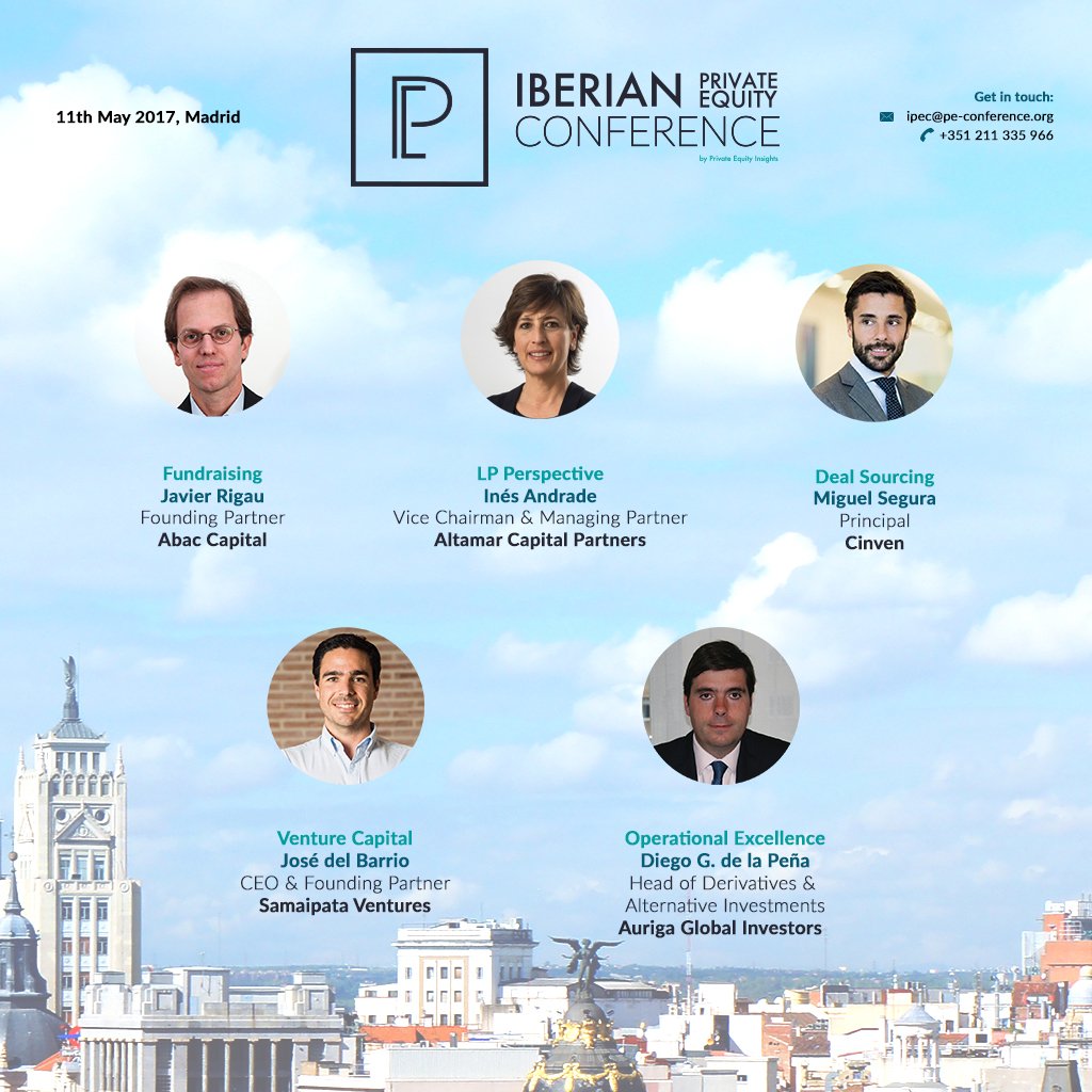 PE_Insights's tweet photo. Join @abaccapital @josedelbarriop @samaipataV #Auriga #Altamar #Cinven and more at the Iberian PE Conference! https://t.co/whYuM9GlZY https://t.co/WxmfCQO2AW