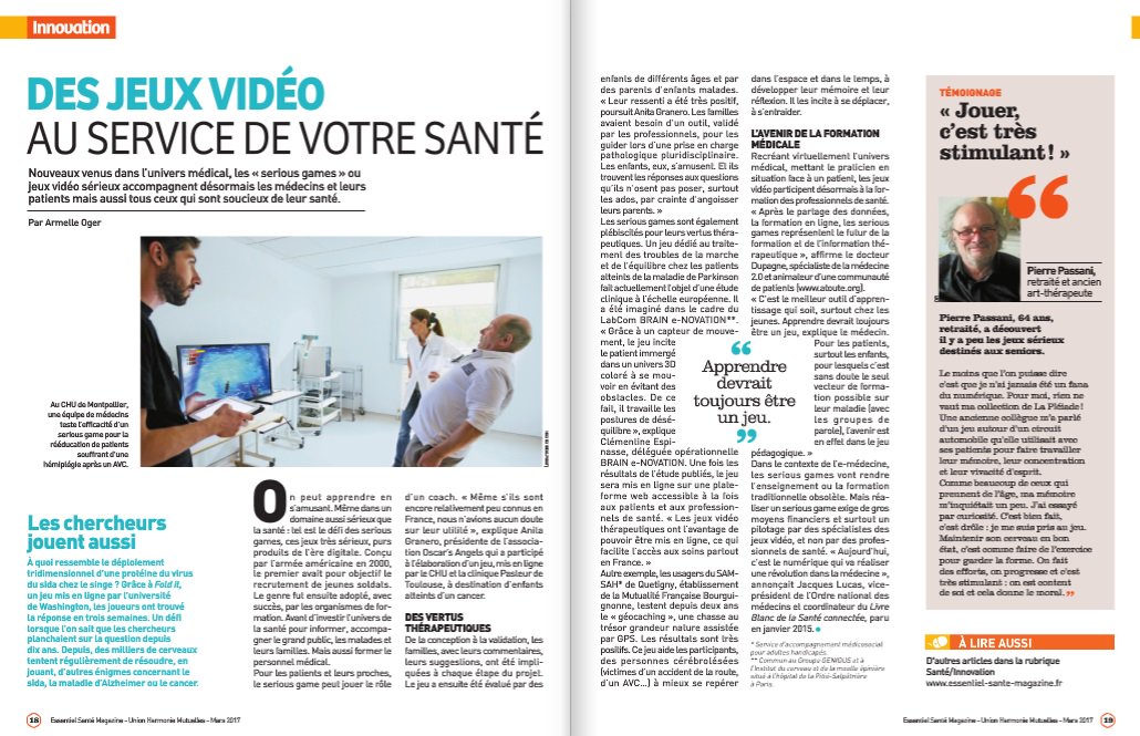 Harmonie_Sante's tweet photo. #SeriousGames : des jeux vidéo au service de votre santé. A lire dans notre dernier numéro : https://t.co/IuvlKBYK9y https://t.co/zb5USYR3Xl