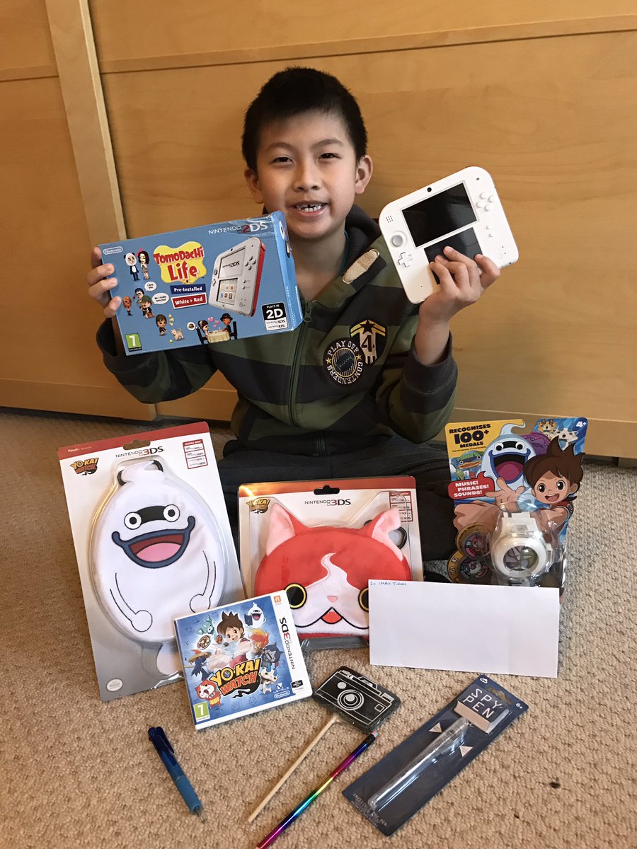 One happy boy with his Winnings from yo-kai watch weekend!! Thanks @Pulse1Radio