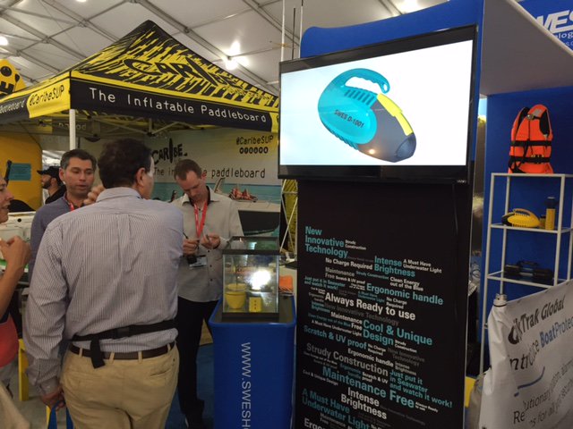 SwesTechnology's tweet image. The #SWES exhibition stand in Tent C in the @MiamiBoatShow 
#divelight #electricityfromseawater