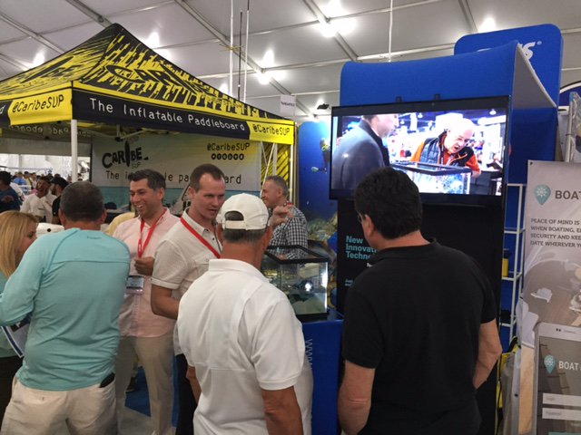 SwesTechnology's tweet image. The #SWES exhibition stand in Tent C in the @MiamiBoatShow 
#divelight #electricityfromseawater