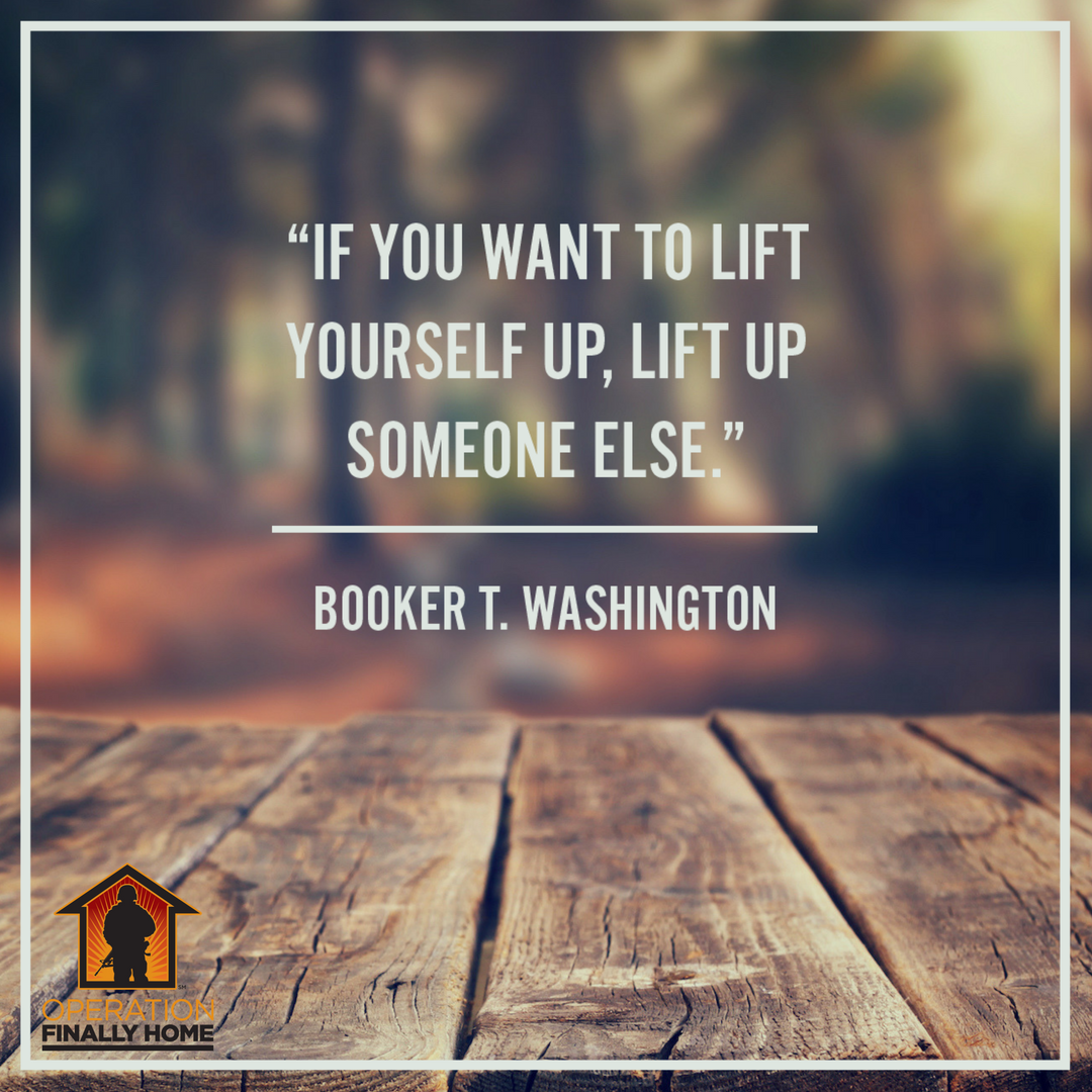 OpFINALLYHOME's tweet photo. Here's a little #MondayMotivation. Thanks to those who've helped lift up #heroes and their families. https://t.co/2N703rPsHW