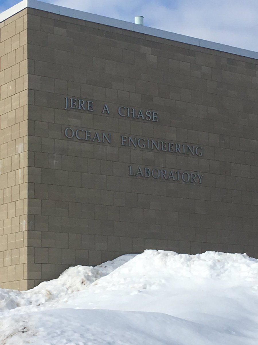 Touring the ocean engineering lab at UNH.