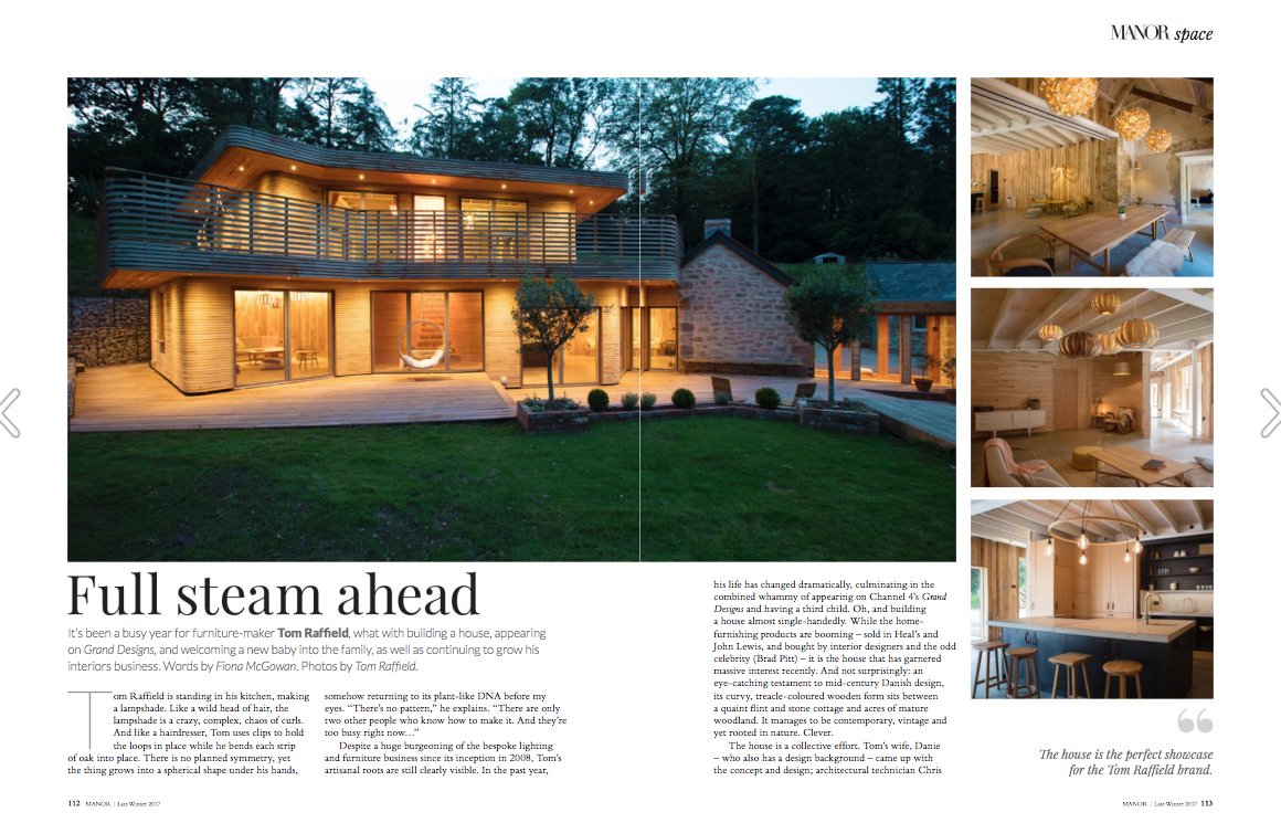 samuelwinnltd's tweet photo. In @ManorMagazine the @TomRaffield house we helped build! Love all the great #press this #buildingproject receives #granddesigns #Cornwall https://t.co/GeoC7EbHfB