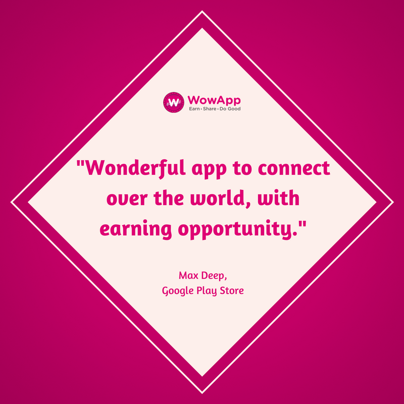 WowAppOfficial's tweet photo. "Wonderful app to connect over the world with earning opportunity." - Max Deep, Google Play Store
#EarnMoney #WowAppCommunity #DoGood https://t.co/KZ03jnwfDO