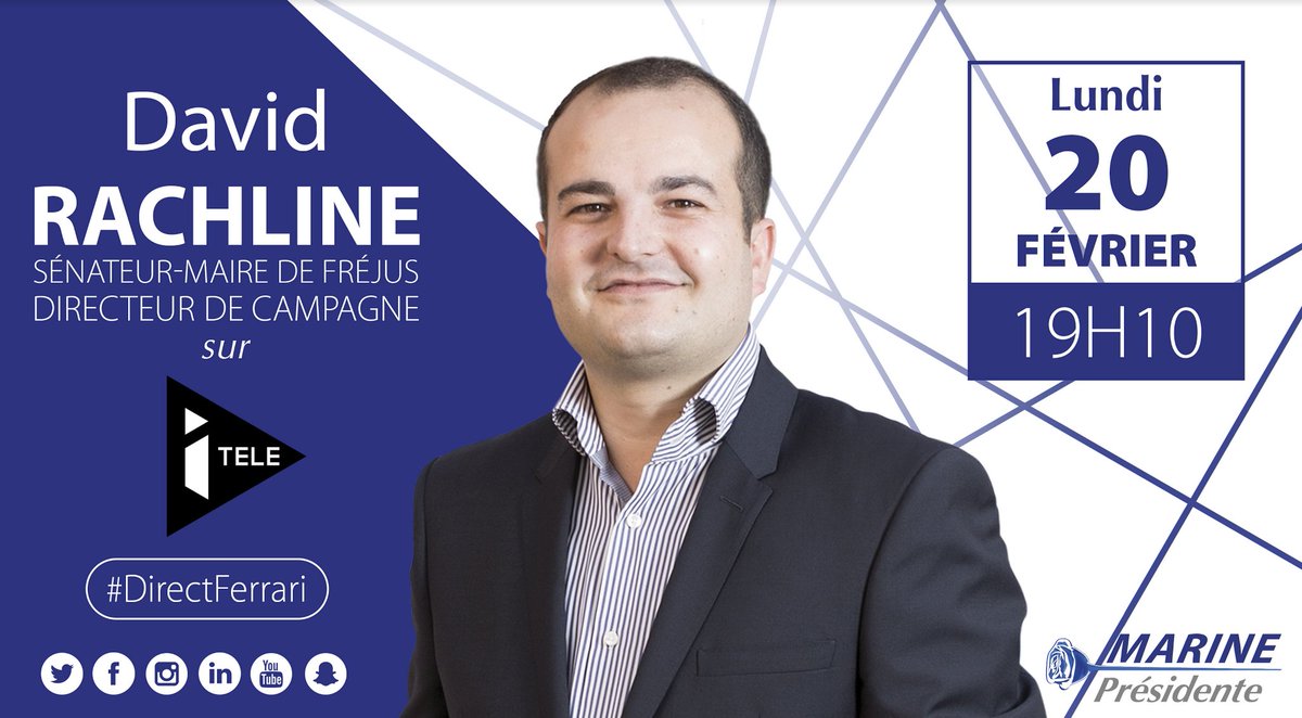 FNLavaurPteTarn's tweet image. FN_officiel : RT david_rachline: Je serai ce soir à 19h10 l'invité de #DirectFerrari sur itele !