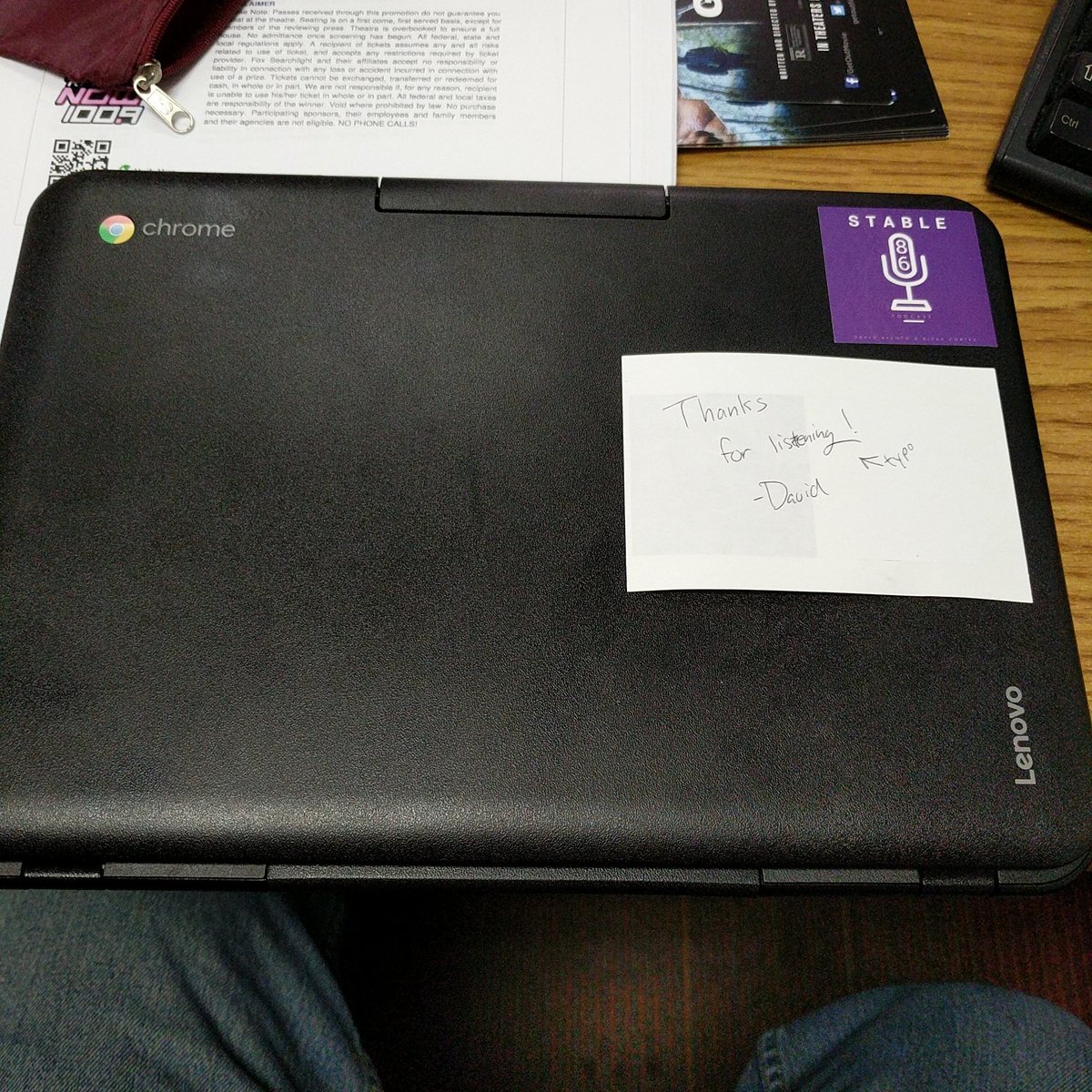 RoyalSito's tweet photo. Yo shout out to stable @Stable86 !! They came thru with the stickers and a nice thank you note.  @sigmalambdabeta  #Brothers4life #podcast https://t.co/icQRooshce