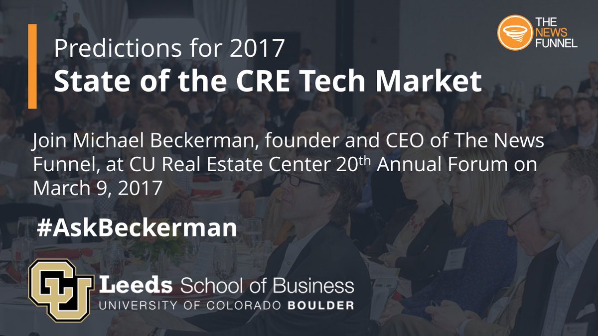 DiscoverCREtech's tweet photo. Hear @m_beckerman on The Future of #RETech @ The CU Real Estate Center Annual Forum on 3/9! #CUREC #AskBeckerman https://t.co/i0zEIoPz19 https://t.co/hNyXGPZd84