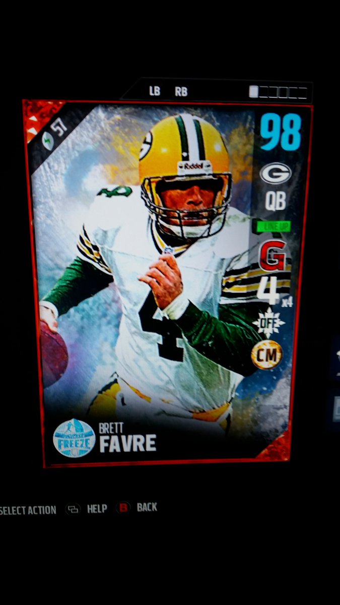KyleHart6's tweet image. Okay here is my next giveaway. It's Brett Farve. Follow me @KyleHart6 and retweet this for a chance to win. Xbox one only. Chosen on 2/22