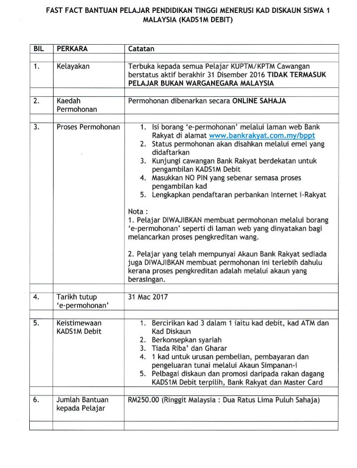 Trainees2013: Kad Bank Rakyat Pelajar