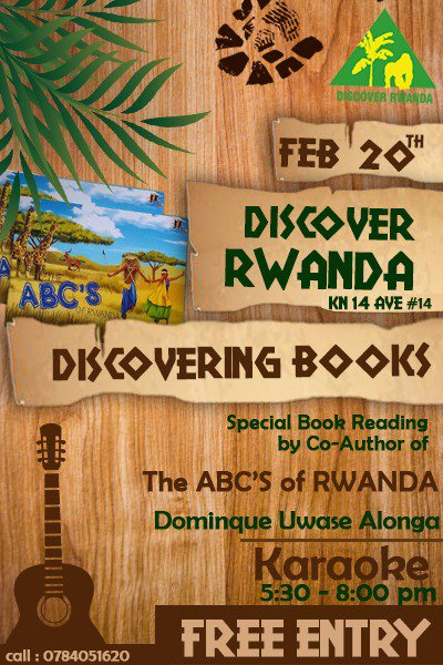 HostelRwanda's tweet photo. Come and join us for an awesome evening with a special book reading of the #abcofRwanda 17h30-20h30 @impacthub @Fiona_Kamikazi https://t.co/87gejv9DGo