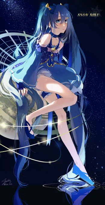 2017年お初ミクちゃん!
お顔可愛く描けました?? 