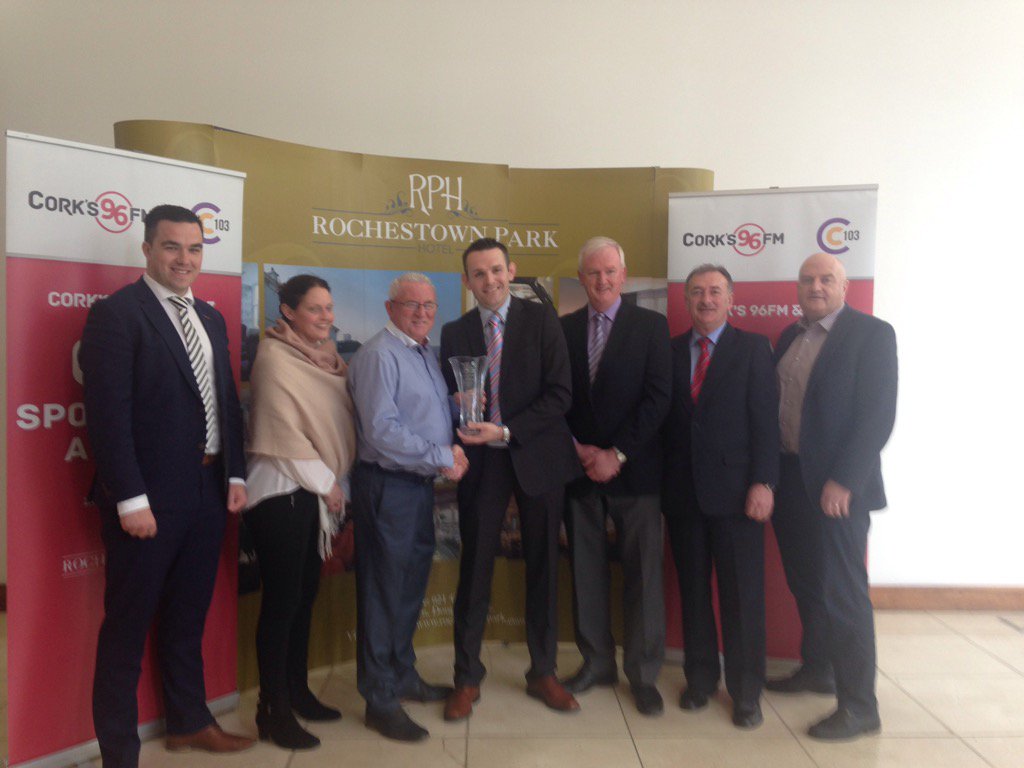 Congrats to <a href="/daviddrummond16/">David Drummond</a> 1st <a href="/Corks96FM/">Cork's 96FM</a> <a href="/C103Cork/">C103</a> GAA sports star winner for 2017 <a href="/RochestownPark/">Rochestown Park Hotel</a> <a href="/CoachfordColl/">Coachford College</a>