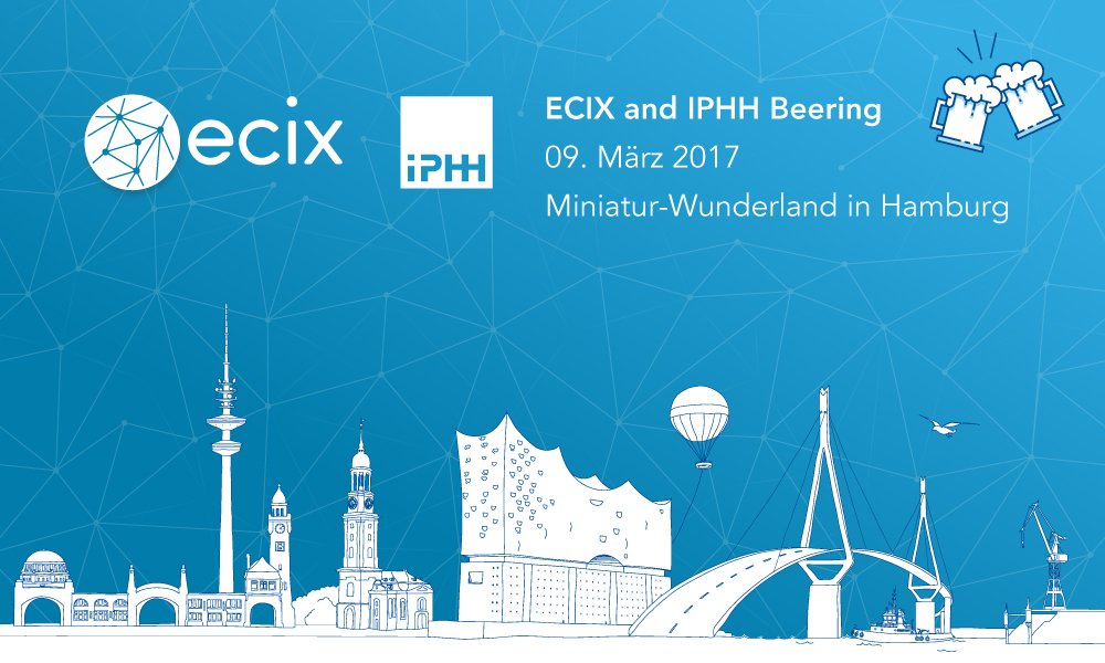 Es ist wieder Zeit für ein Beering! Kommt am 9. März zu uns und <a href="/iphhnet/">iphh</a> in das Miniatur Wunderland! event.ecix.net