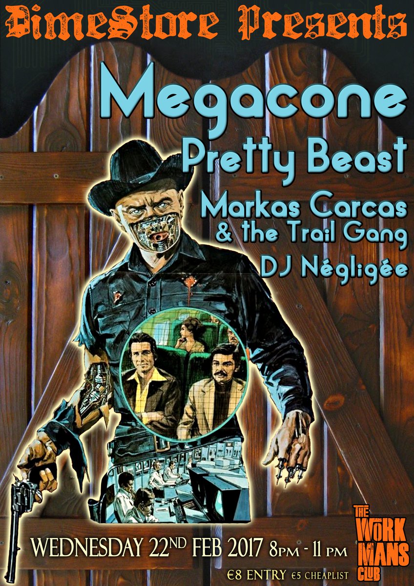 DimeStore Records (@dimestorer) on Twitter photo This Wednesday w/ <a href="/MEGACONEband/">MEGACONE</a> <a href="/prettybeastband/">Pretty Beast</a> <a href="/markascarcas/">Markas Carcas</a> & the Trail Gang + DJ Négligée
4 cheaplist go here: facebook.com/events/2696585… This Wednesday w/ <a href="/MEGACONEband/">MEGACONE</a> <a href="/prettybeastband/">Pretty Beast</a> <a href="/markascarcas/">Markas Carcas</a> & the Trail Gang + DJ Négligée
4 cheaplist go here: facebook.com/events/2696585…