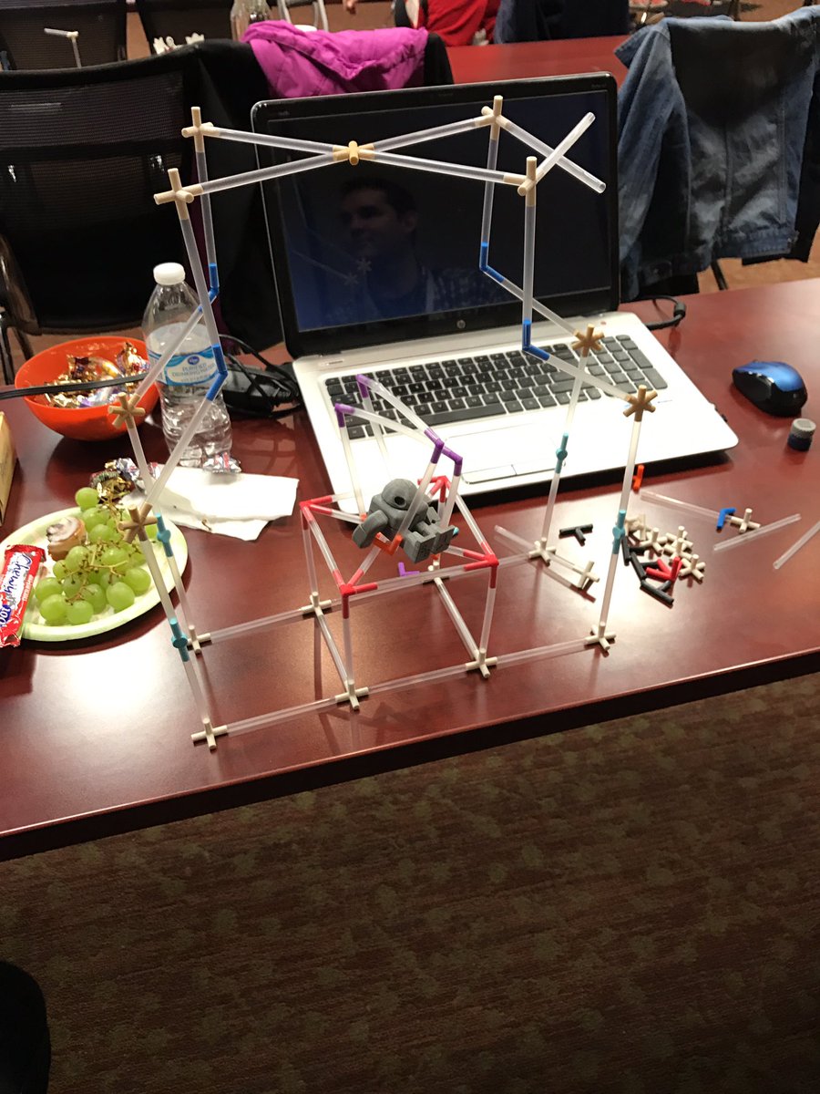 edcampohio's tweet photo. Look at this awesome project! @kevenrinaman teaching about 3D printers at #EdCampOhio https://t.co/c1cTtNzv36