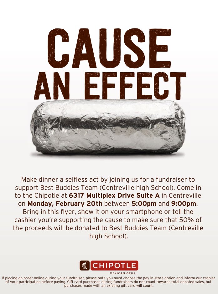 CVHSBestBuddies's tweet photo. Help support our school chapter! Please mention best buddies at checkout to help us make a difference😊💙 https://t.co/0TleDiJGxO