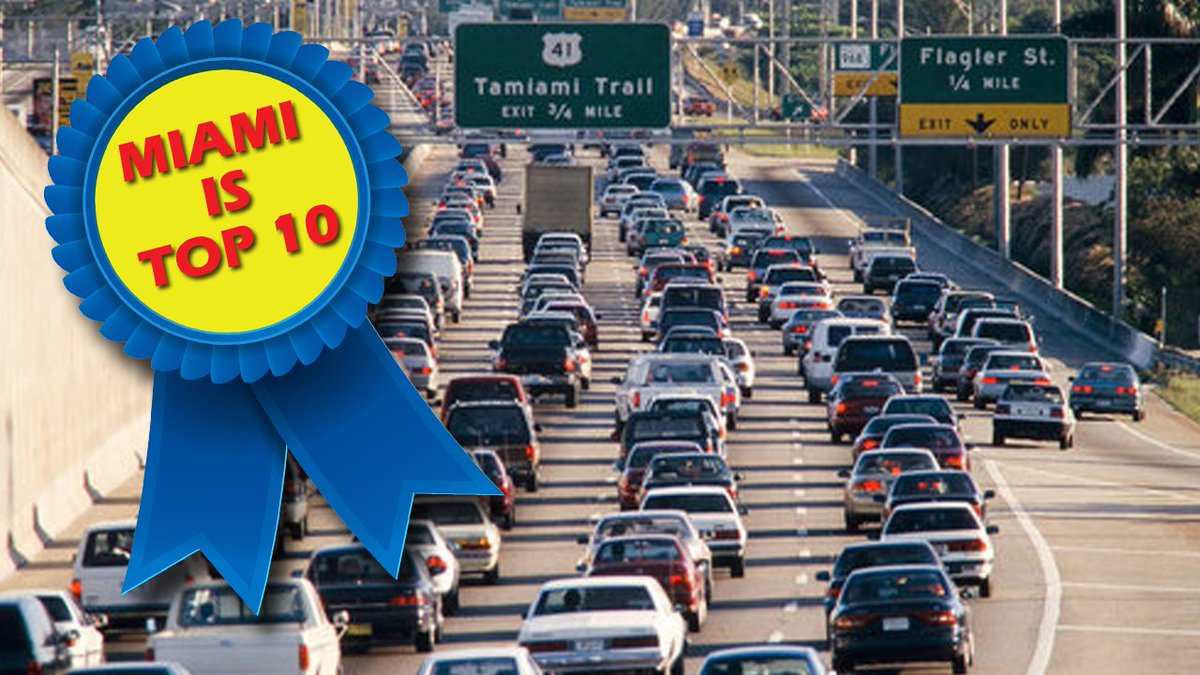Miami ranked among Top 10 worst traffic cities in the world! bit.ly/2m0Fm6l https://t.co/2xHLKfznYt