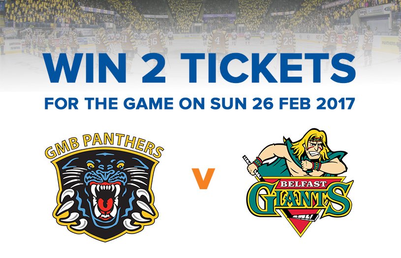 🎫WIN🎫 2 tickets to <a href="/PanthersIHC/">Nottingham Panthers</a> v #BelfastGiants in #Nottingham on Sun 26 Feb! RT to enter, comp closes 22 Feb 4pm #PanthersNation