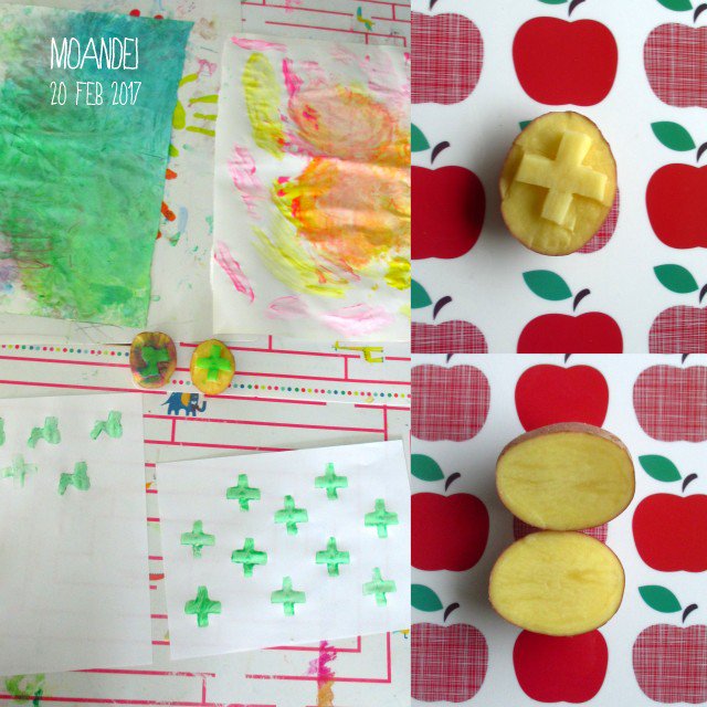 appelsenparren's tweet photo. Stempelen, altijd een succes! eenvoudig zelf te maken van een aardappel... #groenekinderopvang #vakantieactiviteit https://t.co/LrBZGdgAW9