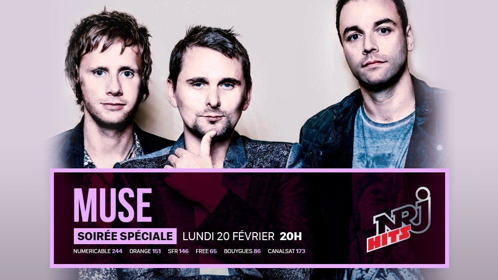 nrjhitslachaine's tweet photo. C'est le début de la semaine #BritPower sur @nrjhitslachaine ! 
Dès 20h, retrouvez un best-of des clips de @museband 🎸🇬🇧 https://t.co/KKIsOXPLPD