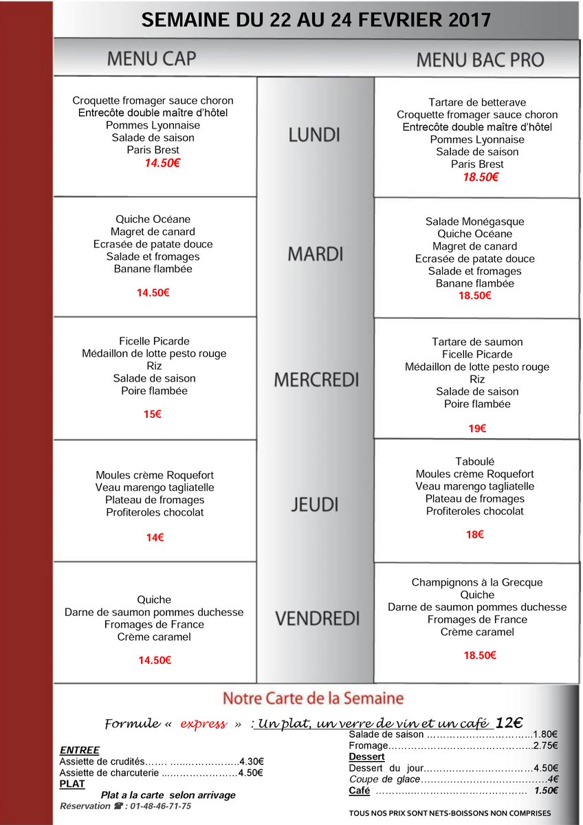 EcoleECOFIH's tweet photo. Découvrez les menus de cette semaine ! https://t.co/n9YtRR0iPK