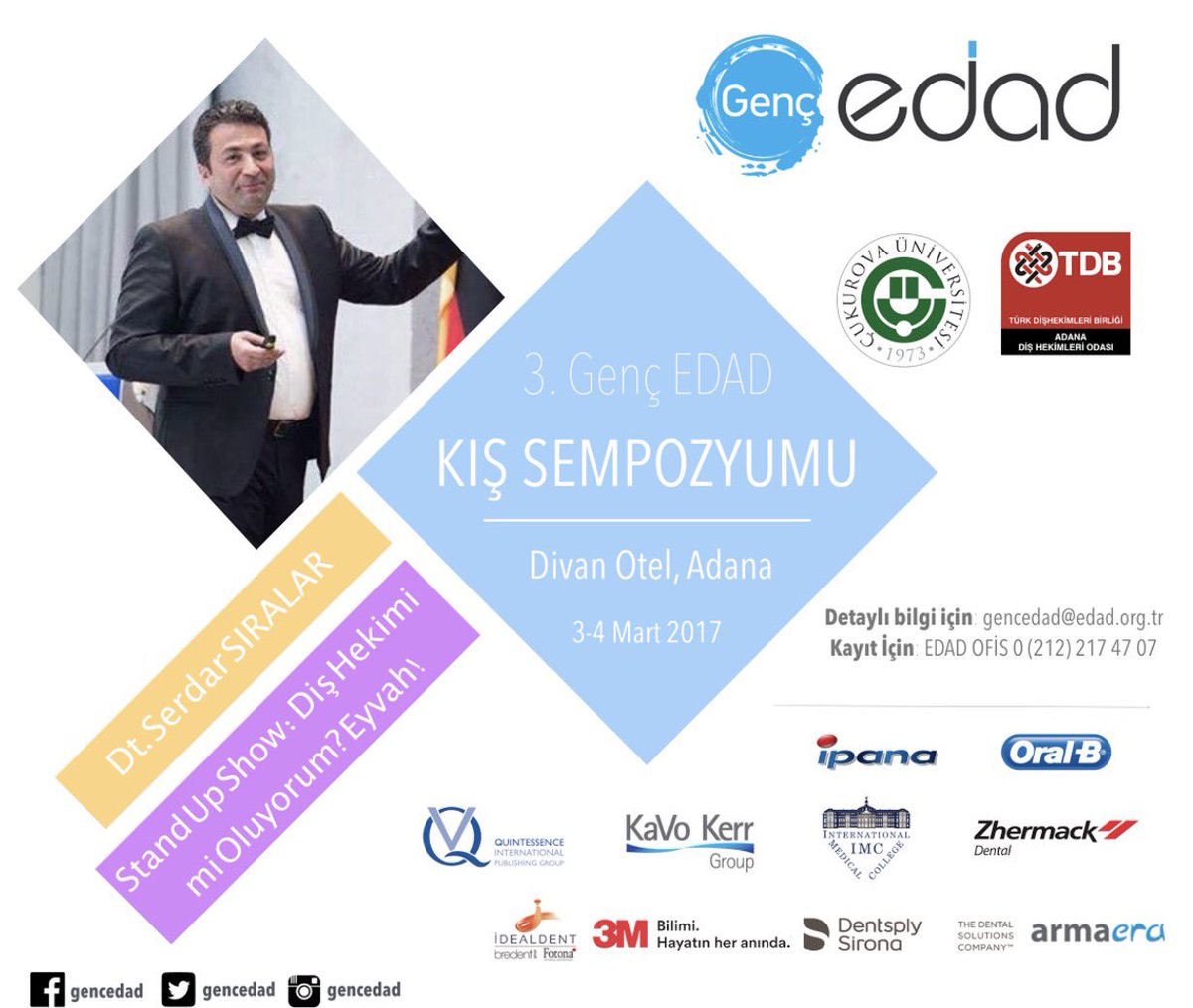 Dt. Serdar Sıralar, "Diş Hekimi mi Oluyorum? Eyvah!" isimli stand up showu ile bizlerle olacak!!! Bu şov kaçmaz!🎉