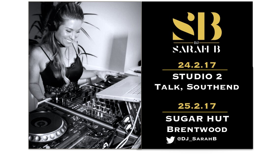Here's to the Weekend! 
I'll be on the decks HERE: 
🎧Friday: <a href="/Talk_Nightclub/">TALK NIGHTCLUB</a> in <a href="/clubstudio2/">Studio2</a> 
🎧Saturday; <a href="/sugarhut/">Sugar Hut</a> #essex #paydayparty 🙌🏻🍾