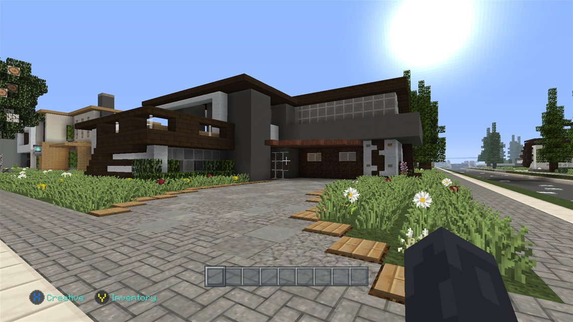 AlwaysInspireMC's tweet image. Nice modern #Minecraft house i built on @Aloha_Karma's world please tell me what you think!!! @Server_Modern