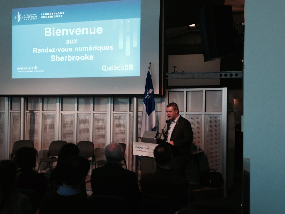 M_BurnR's tweet photo. Discours d'ouverture du ministre @LucFortin_MCC aux rendez-vous numériques @USherbrooke #StratNumQc https://t.co/AiNgmOLkEa