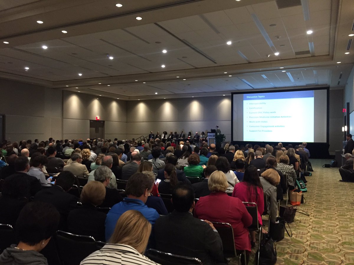 Here's @ONC_HealthIT rockin' the house #ONCtownhall #HIMSS17 #ittakesavillage