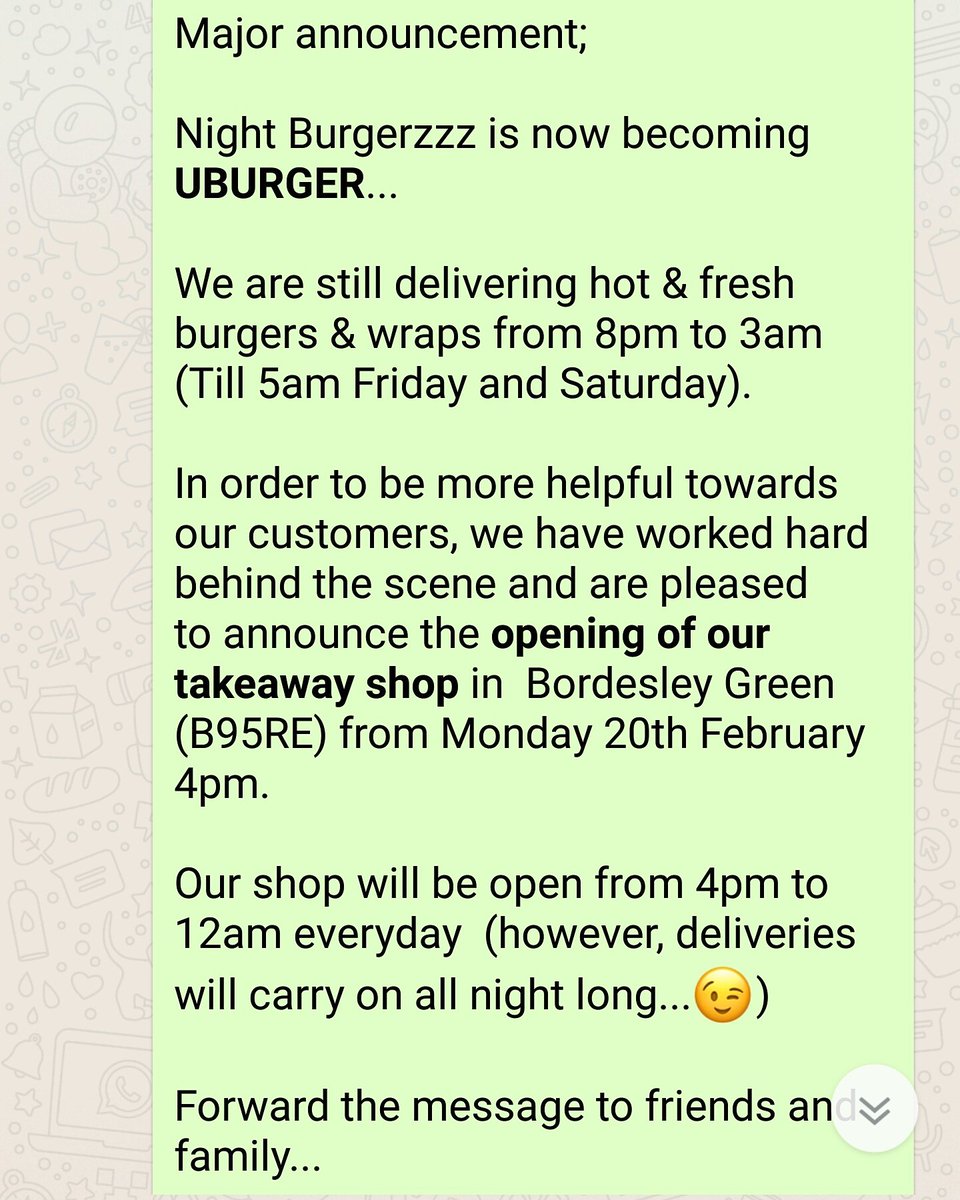 UburgerBHAM's tweet photo. Night burgerzzz is now becoming UBURGER... https://t.co/3Prsw5rYu6