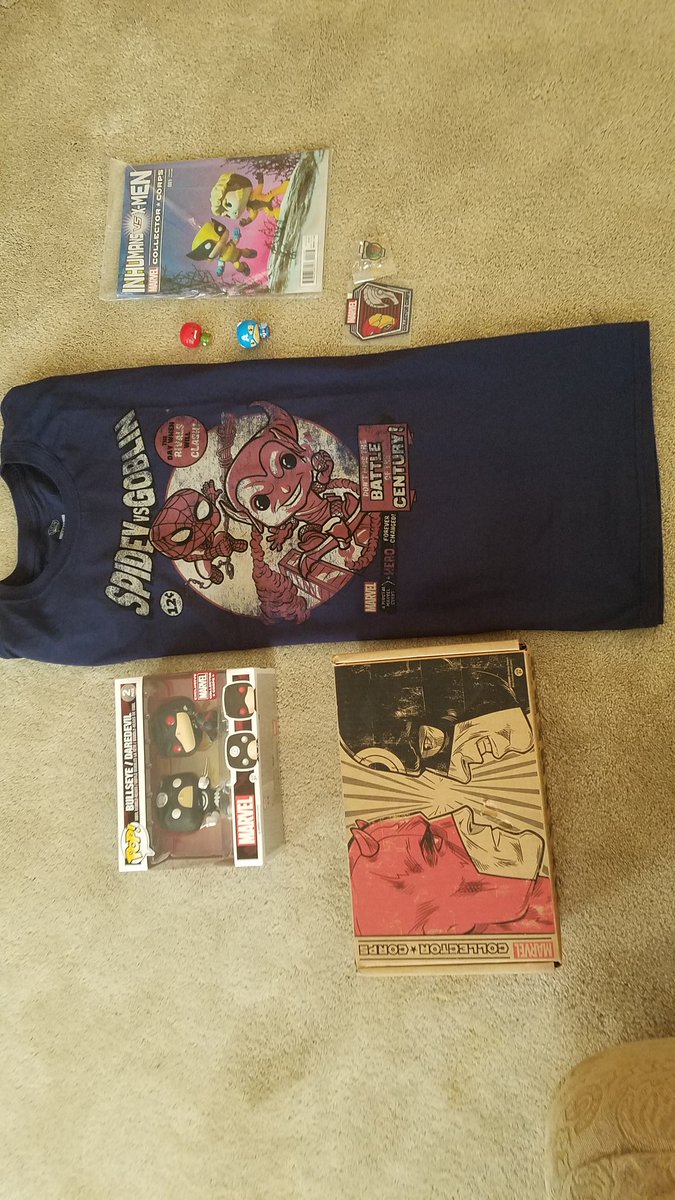 DeGz77's tweet photo. SPOILERS! This month's @CollectorCorps box was amazing!!! Can't wait for the @Guardians box next! @funko #SuperheroShowdowns https://t.co/BQFSYSO0F6
