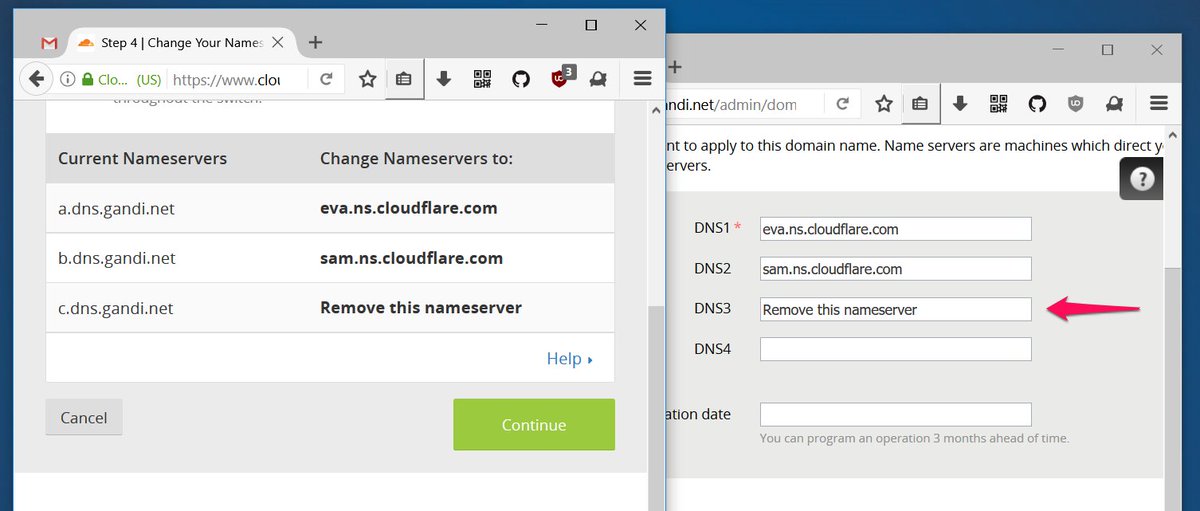 Cloudflare's instructions for how to update your DNS name servers