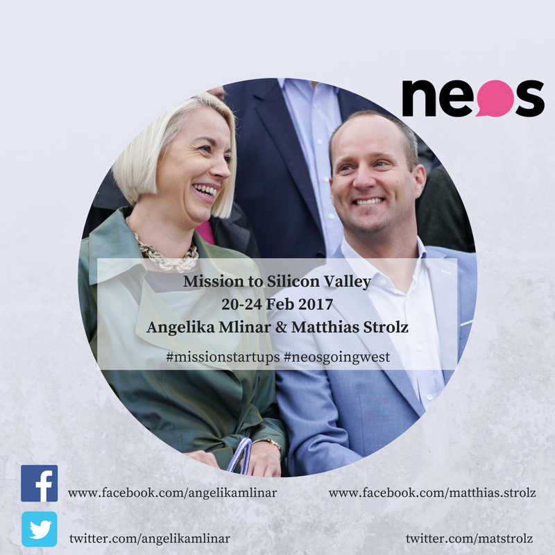 AngelikaMlinar's tweet photo. Heute am @neos_eu  #missionstartups Programm: @innogy, @Stanford und @RudolfThaler von der @wko_aw - Einblick in #ATStartups #SiliconValley https://t.co/gEmfsJZJDx