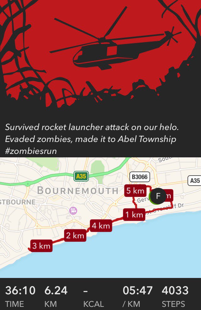 ChristianWyle's tweet photo. Survived rocket launcher attack on our helo. Evaded zombies, made it to Abel Township #zombiesrun https://t.co/MCXP6dbulE