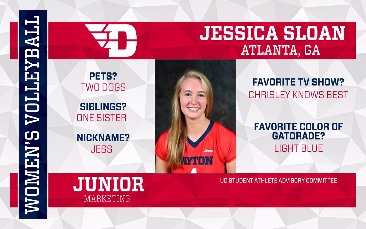 Happy Monday!! Today's SAAC rep is Jessica Sloan, a junior on the Volleyball team 🏐🏐🏐
