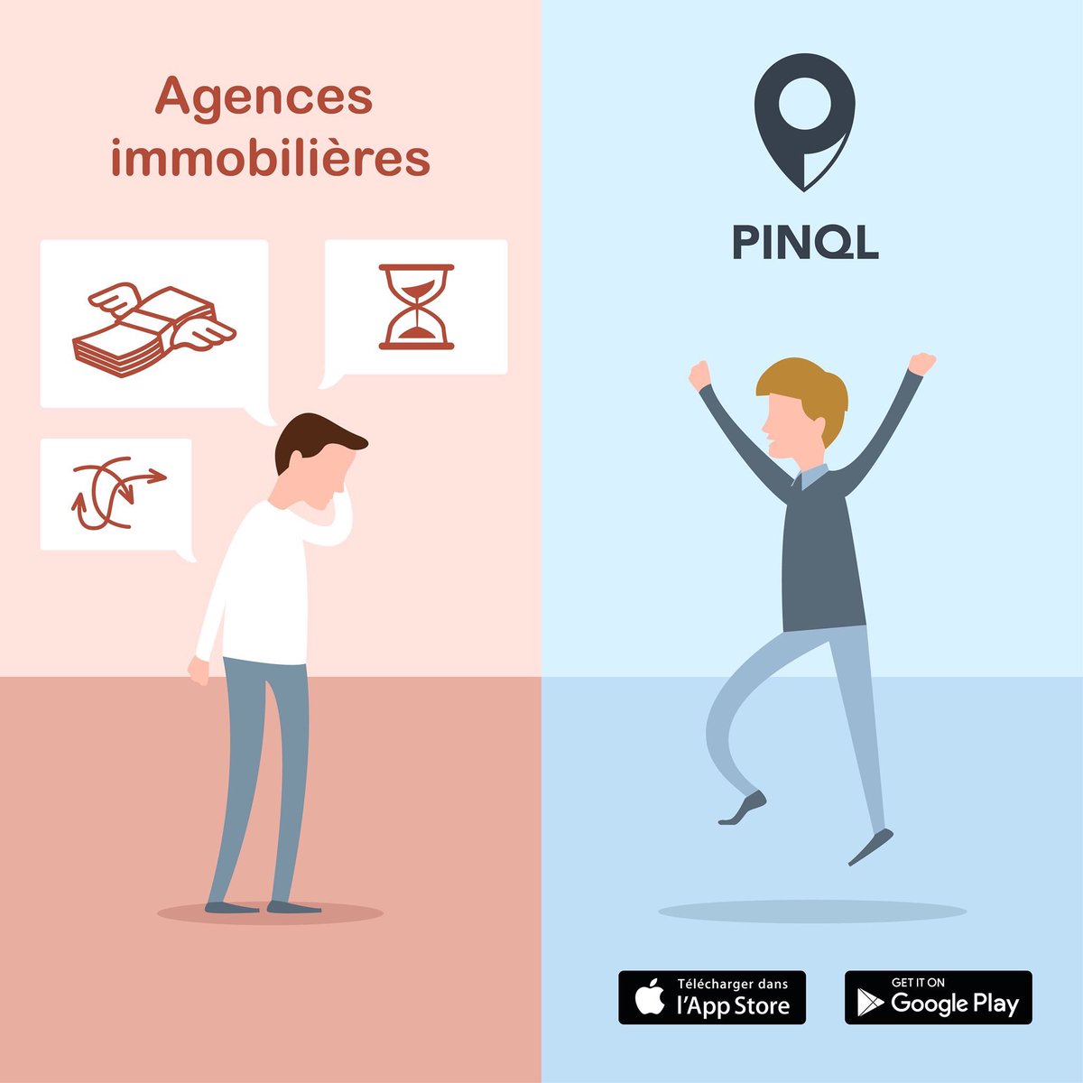 MyPinql's tweet photo. Vous en avez assez de payer des frais d'agence ? Pinql met en relation des particuliers qui cherchent à louer un appartement ! #Pinql https://t.co/BDRqHb0A6m