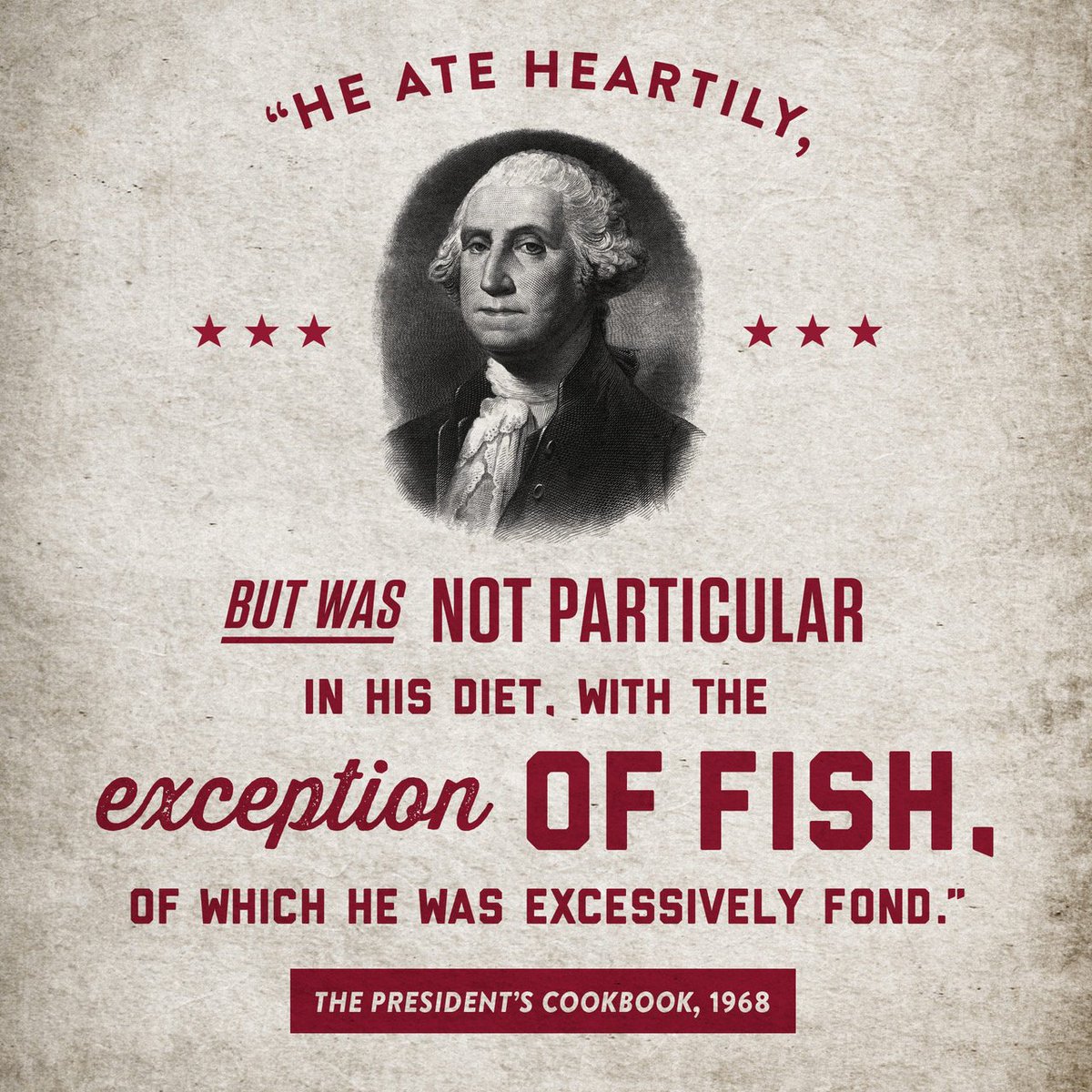 #PresidentsDay Fact: George Washington was a big fan of fresh fish. #ALSeafood