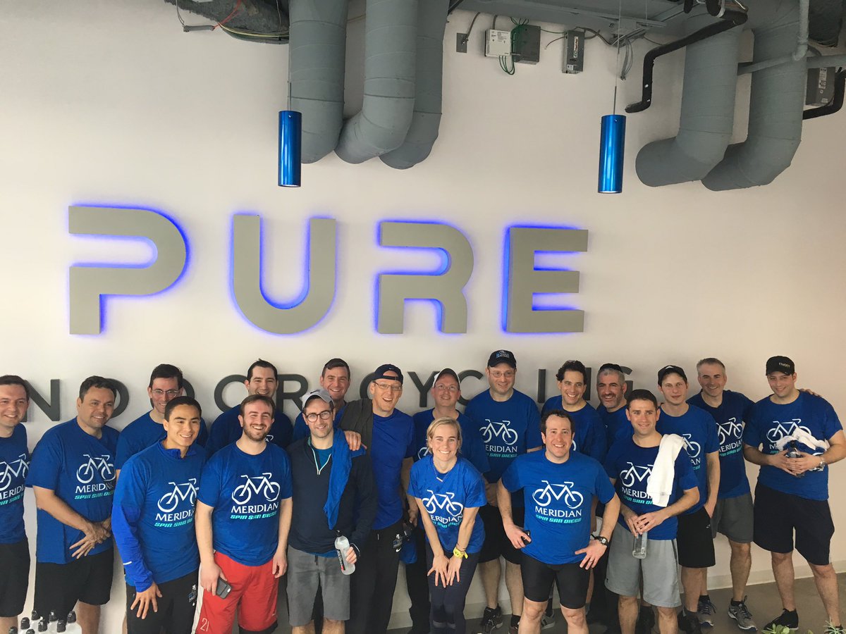 MeridianCapLLC's tweet photo. Thanks @PurestudioSD for a great morning! Best way to start the day. @MBAMortgage #MBACREF17 #teammeridianspin #spinforsuccess https://t.co/4MIskqGjY1